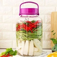 Toples Kaca Tutup Ungu Gagang Jumbo Besar Seal Karet Kedap Gagang Kapasitas 16 Liter Canister Jar Te