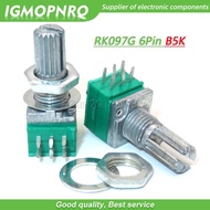5PCS RK097G 5K single linked B5K with a switch audio 6pin shaft 15mm power amplifier sealing potenti