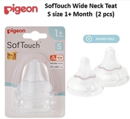 Pigeon SofTouch Wide Neck Silicone Nipple / Teat/ Puting SS M L LL LLL