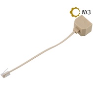 Telephone RJ11 Male Line to Double RJ11 Female Jack Filter Splitter Adapter gjxqddyyj.th