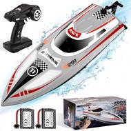 Remote Control Boat RC Boat for Pool & Lakes with Capsize Recovery 3 Speeds Cruise Control 30+ KPH R