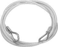 uxcell 3/16" (5mm) 6ft (1.8m) 304 Stainless Steel Cable Wire Rope with Looped Ends 7 x 19 Strands Co