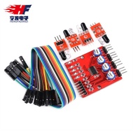 4-Channel Tracking Photoelectric Sensor Black White Line Identification Intelligent Tracking Car Tra