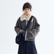 繡花羊羔毛外套|外套|兩色|秋冬款|Sora-1965