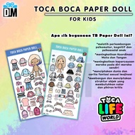 ♞Toca Boca Paper Doll BP Toca Life World Children's Education Toy Toca Boca M Sticker