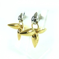 LOUIS VUITTON) M00630 Boucle d'Oreille Louisette Pandan 金銀雙色耳環，成色極佳。附原廠盒及防塵袋。義大利製造。