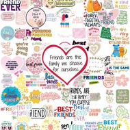 100PCS Colorful Friendship Quotes Stickers Collection, Heartfelt and Inspiring Design for Memorable 