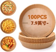 Others - 空氣炸鍋一次性油紙-100個牛皮色【透明盒裝】16X4.5CM