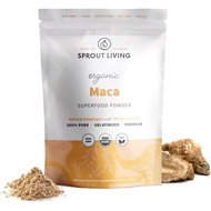 Sprout Living Organic Gelatin Maca Root Powder, Super Food, Adapt to Original, 1 Pound