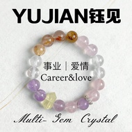 YUJIAN multi-gem crystal bracelet quartz crystal jewelry natural quartz crystal