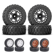 4pcs 69mm Plastic Wheel Rim Rubber Tire Universal For 1/18 2S TYPHON GROM Rally On-Road Racing TAMIY