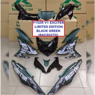 Rapido Cover Set Yamaha Y15ZR V1 V2 Exciter Limited Edition Black Copper Black Green Accessories Mot