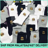 MSE Human Made Embroidery Burger Logo Socks Cotton Socks Hipster Socks Stonkin Unisex Minimalist