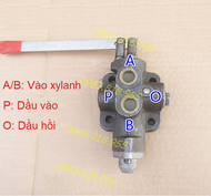 Van thủy lực đơn 2 chiều tự định vị hoặc tự trả về - Van đôi 2 chiều tự trả về tay gạt van phân phối