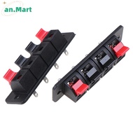 AN.MART 2Pcs 4 Positions Spring Connector Terminal Audio Speaker Terminals Wiring Clip MY