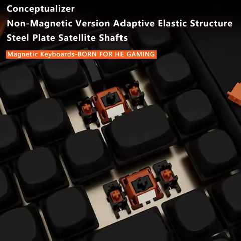 No Magnetic Gaming Satellite Axis Adaptive Stabilizer 6.25U*1+2U*7 Elastic Structure Custom Switch f