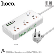 [มีมอก.] HOCO DC100 ปลั๊กไฟมัลติฟังก์ชัน 8in1 3*AC + 2*Type-C + 3*USB PD 20W สายยาว 2M ปลั๊กพ่วง hc8