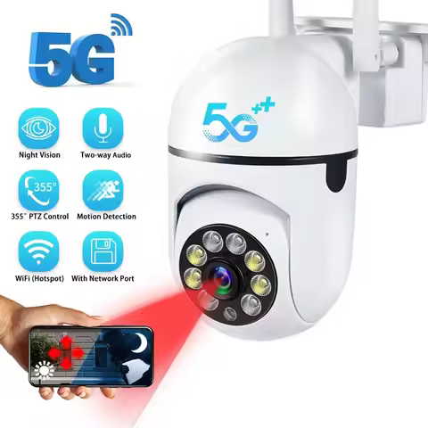 Yiiot APP 5G IP Camera 1080P HD WiFi Surveillance Camera Full Color Night Vision Security Camera 4x 