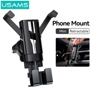 USAMS Car Gravity Phone Holder Hidden Wing Retractable Gravity Locking 360° Rotating Car Mobile Phon