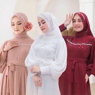 JOJOBars Liorra Sequin Dress Abaya Arab Dubai Murah Slim Long Maxidress Jubah Wanita Muslimah Pearl Abaya Muslimah Baju Nikah Perempuan