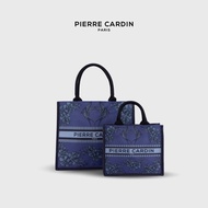 Pierre Cardin Women's Blue Floral Canvas Tote Bag