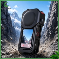 Bv✿  for Insta360 X6 Aluminum Cage Alloy Frame Silicone Lens Cover Cold Shoe Outdoor Cycling