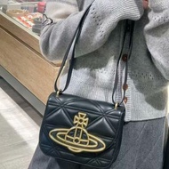 全新未使用Vivienne Westwood西太后黑色小羊皮銀扣錢包（附原裝防塵袋）