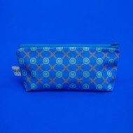 【萬用拉鍊袋_中】文具袋_台灣麻將筒索格_清爽藍橘