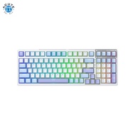 AULA F98 Transparent Gasket Gaming Mechanical Keyboard Light Blue