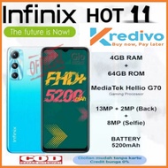 PROMO!!! INFINIX HOT 11 Ram 4+64GB Hp Gaming Terbaru Garansi Resmi