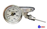【溫度小子】OWB-003雙金屬溫度計 可調角度型 大表面尺寸 溫度計 測溫棒 感溫棒