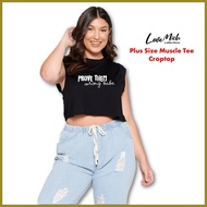 ◐ ▼ ● Plus Size Top Muscle Tee Croptop XL Sleeveless Sando Women Tops by Lovemichcollections