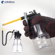 NOBELJIAOO Transparent High Pressure Oil Bottle with Copper Tip Nozzle Drop Resistant Oil Filler Pla