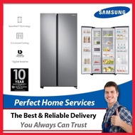 Samsung 647L (RS62R5031SL) 2 Doors Side by Side Fridge with SpaceMax Digital Inverter Refrigerator