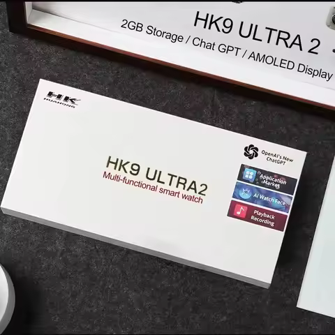 Original official HK9 Ultra2 Max Watch Men AMOLED Screen ChatGPT BT Call 2GB ROM Sports Watches GPS 