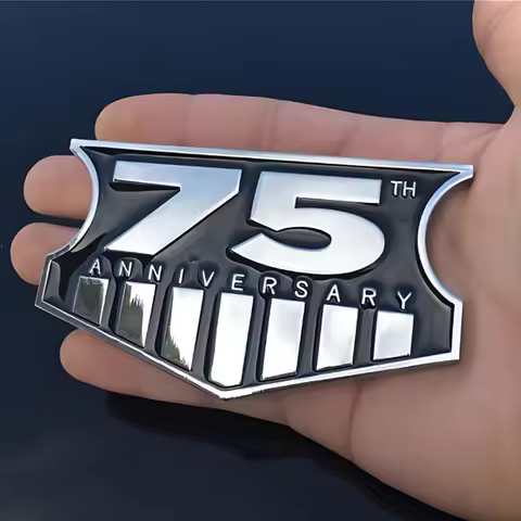 Jeep 75th Anniversary Design Badge 3D Metal Car Mudguard Luggage Badge Stickers For Renegade Compass