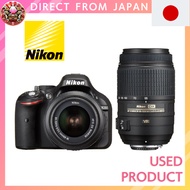 【Used】Nikon Digital SLR Camera D5200 Double Zoom Kit AF-S DX NIKKOR 18-55mm f/3.5-5.6G VR/ AF-S DX N