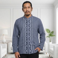 KATUN Ar-Rohman Store79/Baju Modern Classic Embroidery Micro Cotton Long Sleevekoko for Men