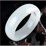 White Jadeite Jade Gems Bracelet Bangle