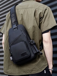 ✥∋ Chest bag men's crossbody bag casual large capacity waterproof Oxford cloth shoulder bag fashion trend chest bag