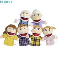 PERRY1 Family Puppet Hand Doll Baby Talking Home Decoration Cartoon Pillow Toys Sleeping Pillow Educational Playhouse Hand Puppet Half Body Puppet Plush Toy