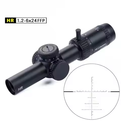 Outdoor Sport HR1.2-6×24IR FFP Scope 1.2-6X HD Optic Sight Slingshot Decor Accessory