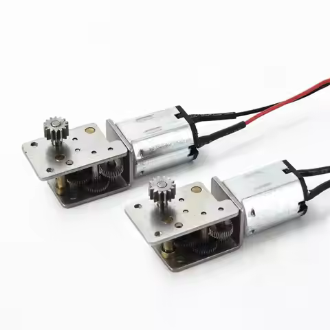 1Pc DC 3V 3.7V 20RPM Slow Speed Metal Gearbox Engine Right Angle 14T Output Gear Shaft Mini N20 Gear