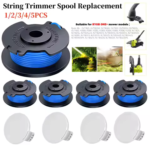 1-5PCS String Trimmer Spool Replacement For Ryobi One Plus AC14RL3A 18V 24V 40V 11Ft Auto Feed Cordl