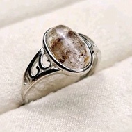 THOX JEWEL AURALITE 23 Natural Stone s925 Silver Plated Adjustable Ring 天然极光23半银戒指