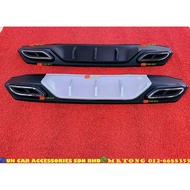 Honda civic fc 2016-2021 rear bumper lower diffuser garnish with dummy exhaust READY STOCK