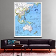 Asia-Pacific Map Large Map Poster Prints Wall Hanging Art Background Cloth Wall Decor
