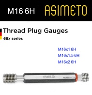 Asimeto Thread plug gauge สกรูปลั๊กเกจ M16x1 M16x1.5 M16x2 6H