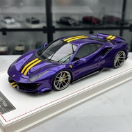 IVY Model 1:18 Diecast Ferrari 488 Pista Purple Vehicle Model Car Collection Worldwide Limited Editi