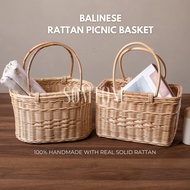 Grade A Rattan Basket Picnic Bag Oval &amp; Rectangle/ Bakul Susu Bakul Rotan Bujur dan Segi Empat/ Beg Rotan / Beg Susu